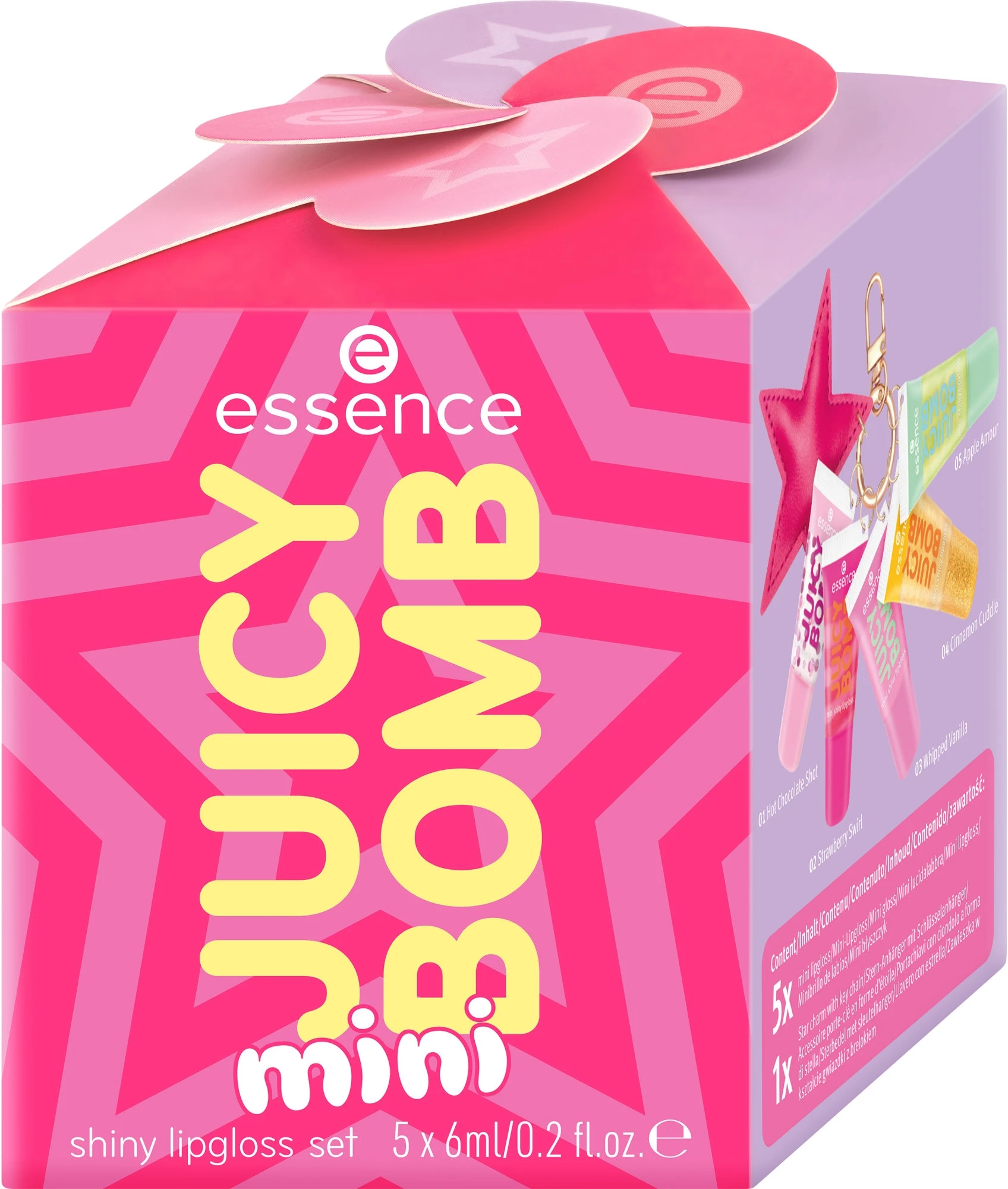 Make-up - Set luciu de buze JUICY BOMB mini shiny lipgloss - Holiday Happiness, 1 buc,  Essence
