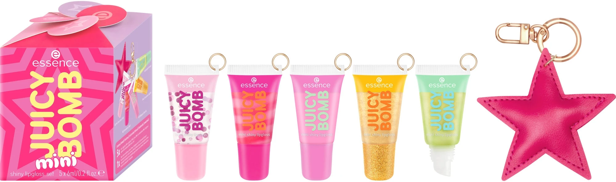 Set luciu de buze JUICY BOMB mini shiny lipgloss - Holiday Happiness, 1 buc,  Essence [1]