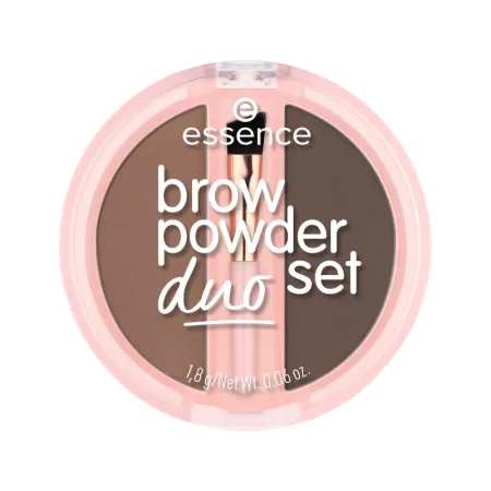 Seturi si accesorii sprancene - Set pentru sprancene Essence Brow Powder duo set, 02 - Medium, 1.8 g