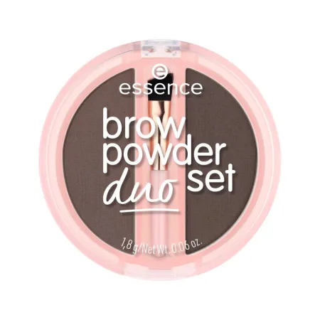 Seturi si accesorii sprancene - Set pentru sprancene Essence Brow Powder duo set, 03 - Dark, 1.8 g