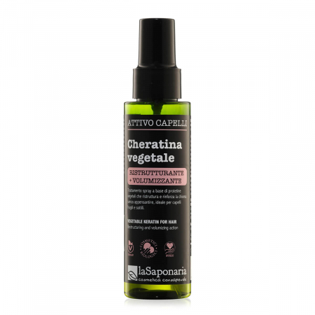Par - Spray La Saponaria restructurant pentru par cu cheratina vegetala, 100 ml