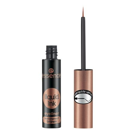 Tus pentru ochi rezistent la apa Essence liquid ink eyeliner waterproof brown 02, 3 ml [1]