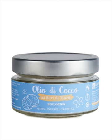 Ulei pentru corp - Ulei organic pur de cocos cu flori de tiare, 150 ml