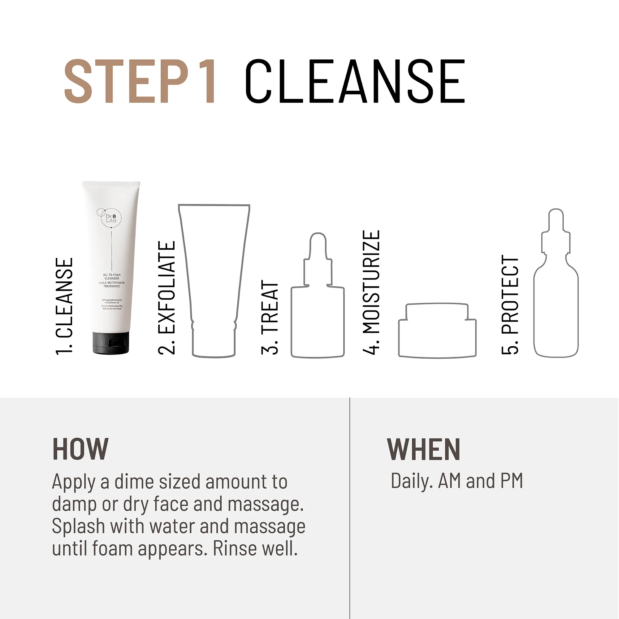 Ulei pentru curatarea fetei Dr. B. Lab. Oil-to-Foam Cleanser, 125 ml, Dr. Brandt [3]