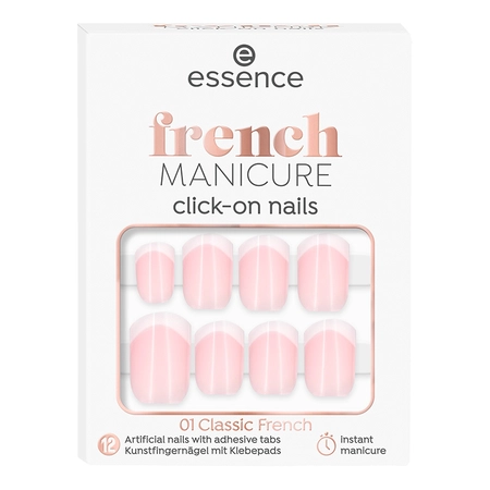 Accesorii Unghii - Unghii false Essence french Manicure click-on nails 01, 12 bucati