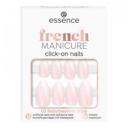Accesorii Unghii - Unghii false Essence french Manicure click-on nails 02, 12 bucati