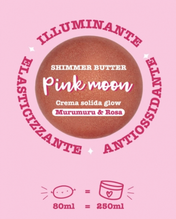 Unt solid de corp pentru stralucire Pink Moon cu murumuru si trandafir, 80 ml [3]