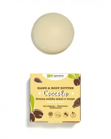 Ingrijire corp - Unt solid pentru maini si corp Coccola cu unt de shea si cacao, 80 ml