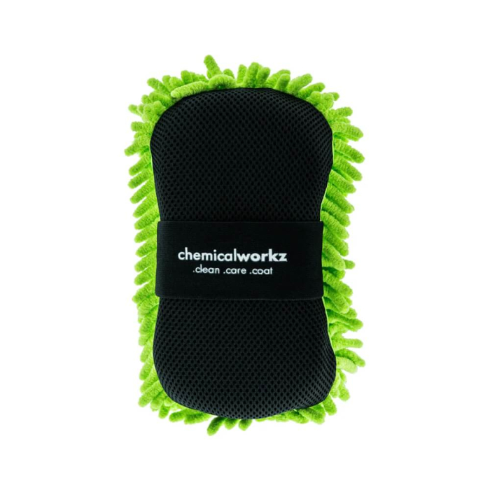 Burete-microfibra-spalare-auto-ChemicalWorkz-Chenille-Sponge-Washpad-verde-CW-CHS [2]