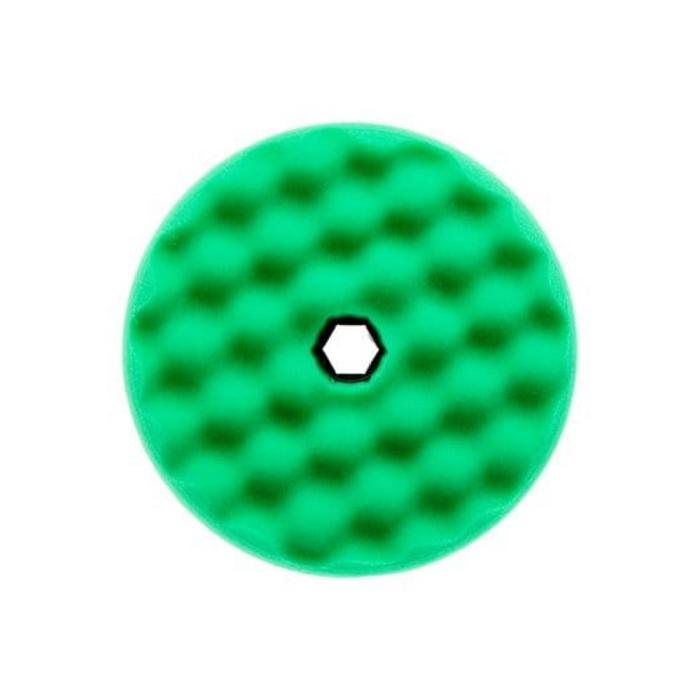Burete polish abraziv valurit cu fata dubla 3M Quick Connect Compounding Pad, verde, 150mm [5]