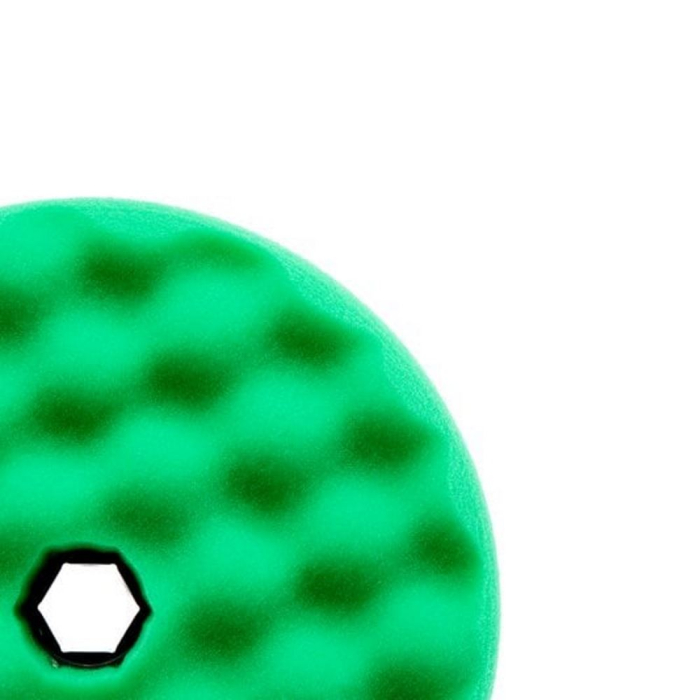 Burete polish abraziv valurit cu fata dubla 3M Quick Connect Compounding Pad, verde, 150mm [4]
