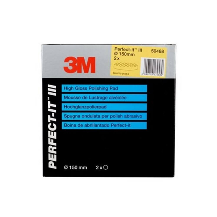 Burete polish mediu 3M High Gloss Polishing Pad, galben, 150mm [2]
