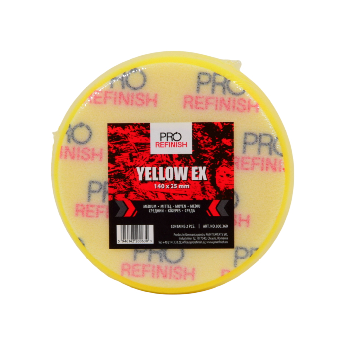 Burete polish mediu Pro Refinish YELLOW EX 140x25mm [2]