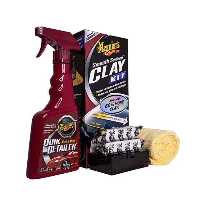 Kit argila decontaminare vopsea Meguiar's Smooth Surface Clay Kit cu 2 batoane argila 80g [4]