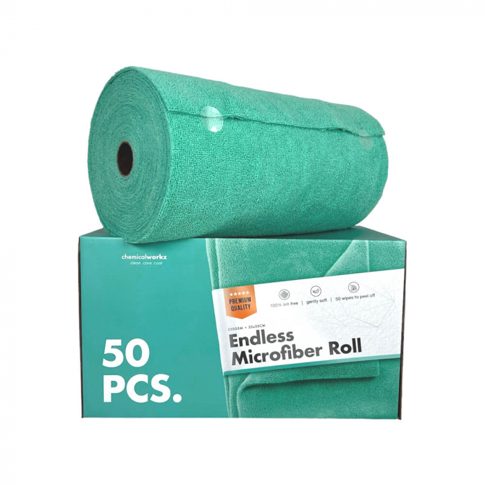 Laveta-microfibra-universala-ChemicalWorkz-Endless-Microfiber-Roll-250GSM-30×30cm-turcoaz-rola-50buc-CW-EMR250 [2]