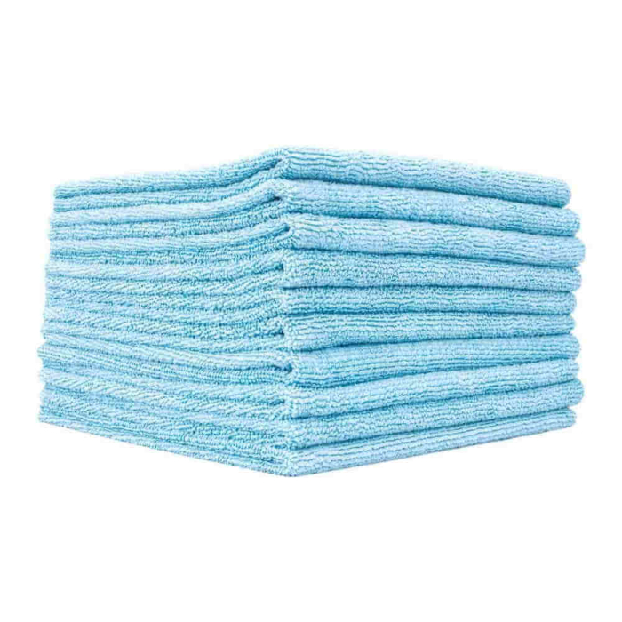 Lavete microfibra profesionale ZviZZer Microfiber Cloth, 40x40cm, albastre, set 10 buc [2]