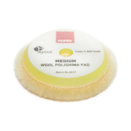 Bureti, Talere - Blana polish mediu Rupes DA Medium Wool 80-90mm, galben