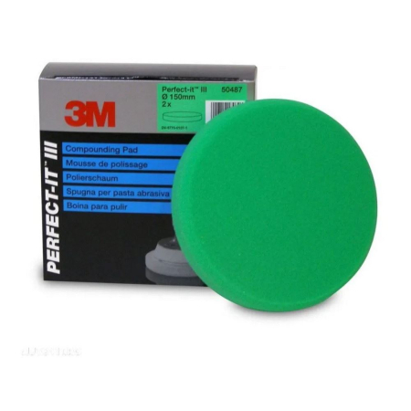 Bureti, Talere - Burete polish abraziv 3M Compounding Pad, verde, 150mm