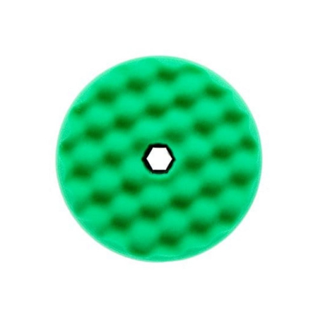 Burete polish abraziv valurit cu fata dubla 3M Quick Connect Compounding Pad, verde, 150mm [4]