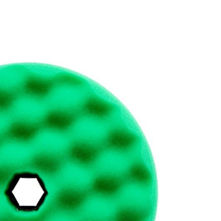 Burete polish abraziv valurit cu fata dubla 3M Quick Connect Compounding Pad, verde, 150mm [3]