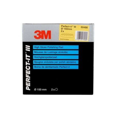 Burete polish mediu 3M High Gloss Polishing Pad, galben, 150mm [1]