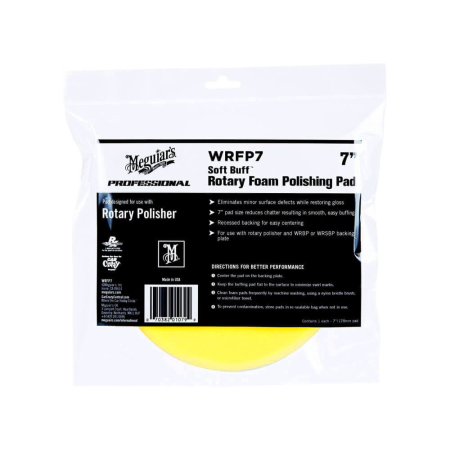 Burete-polish-mediu-rotativa-Meguiars-Soft-Buff-Rotary-Foam-Polishing-Pad-galben-178mm-WRFP7