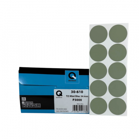 SPALARE SI INTRETINERE EXTERIOR AUTO - Disc-abraziv-Qrefinish-TZ-Mini-autoadeziv-34mm-30-610