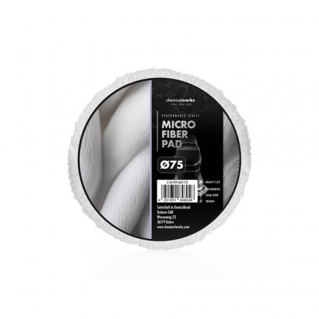 Bureti, Talere - Disc-polish-abraziv-cu-microfibra-ChemicalWorkz-Microfiber-Pad-alb-CW-PP-MP
