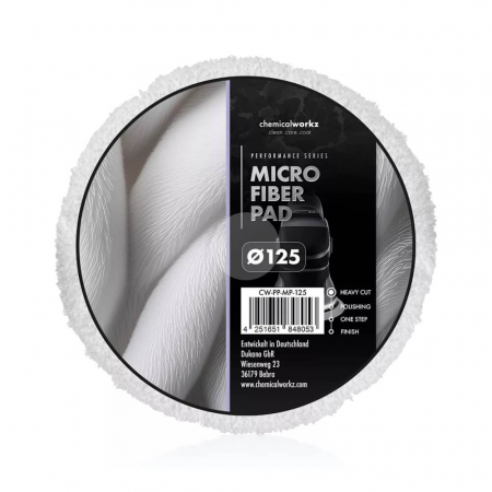 Bureti, Talere - Disc-polish-abraziv-cu-microfibra-ChemicalWorkz-Microfiber-Pad-alb-CW-PP-MP