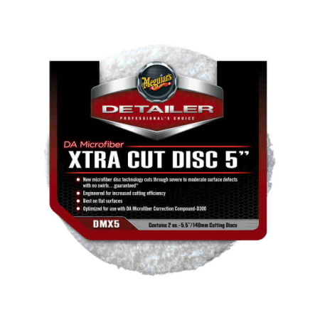 Bureti, Talere - Disc-polish-abraziv-cu-microfibra-Meguiars-DA-Microfiber-Extra-Cutting-Disc-12-7cm-set-2buc-DMX5