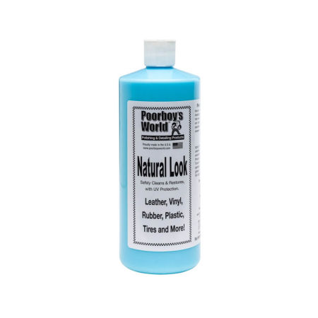 Solutii jante si anvelope - Dressing plastic, cauciuc si piele Poorboy's World Natural Look, 946ml
