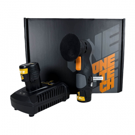 Masini de Slefuit - Kit-masina-slefuit-orbitala-cu-acumulatori-OneTech-Random-Orbital-Sander-set-taler-75mm-orbital-5mm-4000-10000rpm-NT09EC-407-S