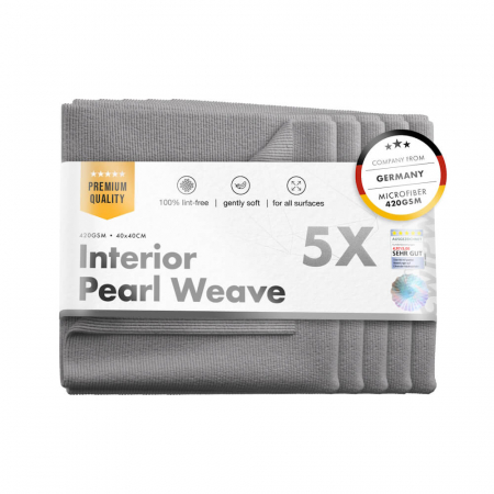 ACCESORII INTERIOR - Laveta-microfibra-ChemicalWorkz-Interior-Pearl-Weave-Towel-420GSM-gri-40x40cm-5buc-CW-IPW-5
