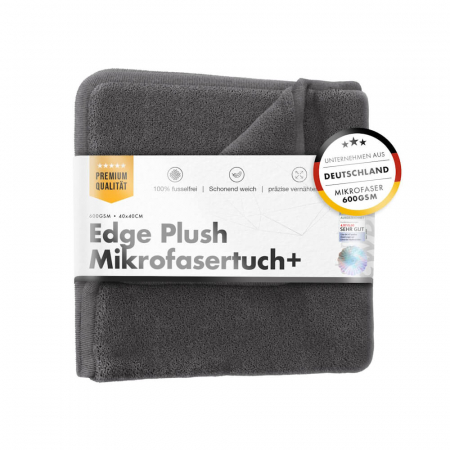 Lavete polish si ceara - Laveta-microfibra-plusata-cu-margine-cusuta-ChemicalWorkz-Edge-Plush-Towel-600GSM-40x40cm-gri-CW-EDP600-G