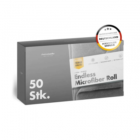 Lavete polish si ceara - Laveta-microfibra-universala-ChemicalWorkz-Endless-Microfiber-Roll-250GSM-30×30cm-turcoaz-rola-50buc-CW-EMR250