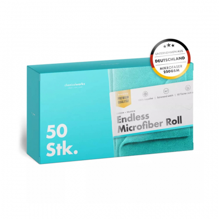 Lavete polish si ceara - Laveta-microfibra-universala-ChemicalWorkz-Endless-Microfiber-Roll-250GSM-30×30cm-turcoaz-rola-50buc-CW-EMR250