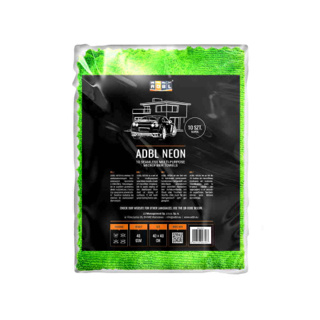 Laveta multifunctionala din microfibra fara margini ADBL Neon, set 10buc [1]