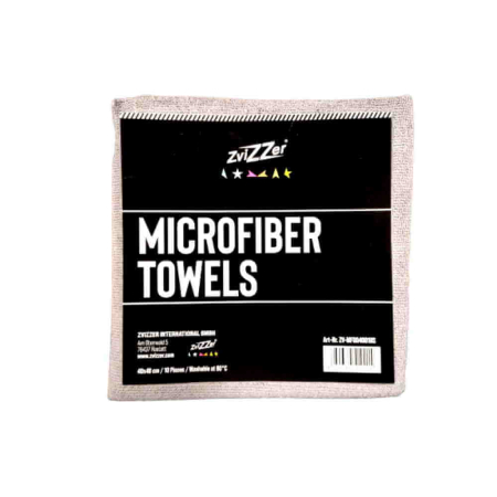 Lavete polish si ceara - Lavete microfibra profesionale ZviZZer Microfiber Cloth, 40x40cm, negre, set 10 buc