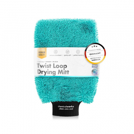 SPALARE - Manusa-microfibra-uscare-ChemicalWorkz-Twist-Loop-Drying-Mitt-1600GSM-turcoaz-CW-TDM