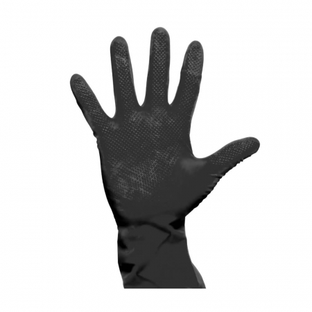 Manusi protectie - Manusi-nitril-antialunecare-texturate-Solid-Safety-High-Grip-Black-negre-cutie-100buc-081312
