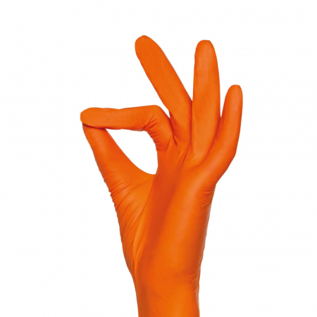 Manusi protectie - Manusi-nitril-fara-pudra-Style-Orange-portocaliu-cutie-100buc-01188