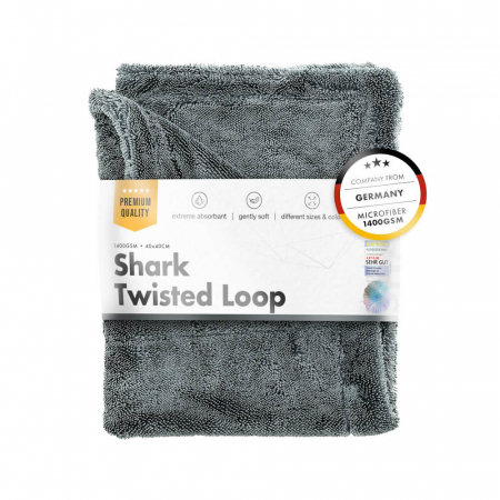 SPALARE - Prosop-uscare-ultra-absorbant-din-microfibra-ChemicalWorkz-Shark-Twisted-Loop-Towel-1400GSM-gri-CW-STL-G