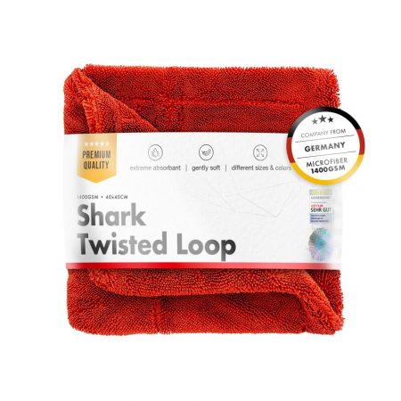 SPALARE - Prosop-uscare-ultra-absorbant-din-microfibra-ChemicalWorkz-Shark-Twisted-Loop-Towel-1400GSM-rosu-CW-STL-RE