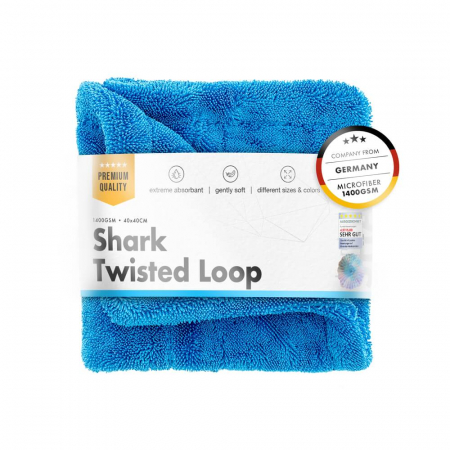 SPALARE - Prosop-uscare-ultra-absorbant-din-microfibra-ChemicalWorkz-Shark-Twisted-Loop-Towel-1400GSM-albastru-CW-STL-BL