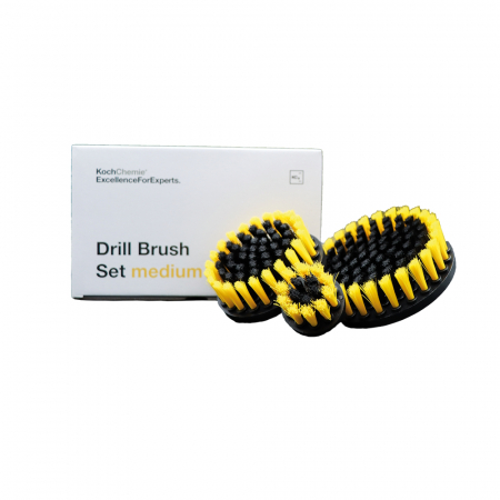 Accesorii curatare si intretinere textil - Set-perii-curatare-Koch-Chemie-Drill-Brush-Set-Medium-galbene-medii-set-3buc-9998272