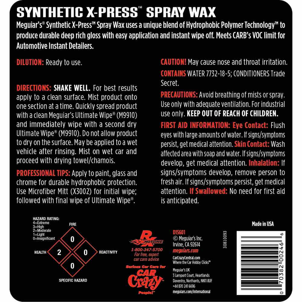 Synthetic X-press Spray Wax 