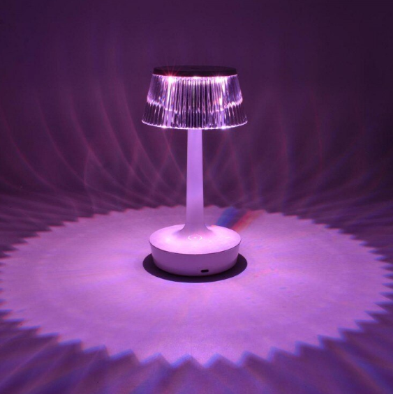 Lampă de Masă RGB cu Design Modern de Cristal, LED, Control prin Telecomandă, Andowl (Q-TL153)