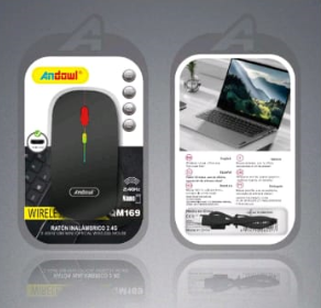 Mouse Wireless 2.4G, Răspuns Ultra-Rapid și Design Ergonomic, Andowl (QM169)