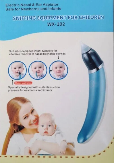 Aspirator Nazal Electric, Anti-Reflux, pentru Bebelusi,  5 Nivele Aspirare, 2 Capete Aspiratie, Turcoaz (RD-E347) [3]