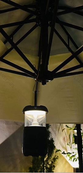 Boxă Portabilă, Tip Lampă, de Camping, Wireless BT 5.3, LED Felinar, 15W, 3600mAh, Negru, (KSC- 1117) [6]